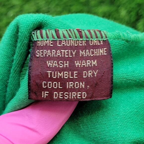 Vintage 90s 417 Van-Heusen Polo Shirt L/XL 22x28 Green - Picture 9 of 13